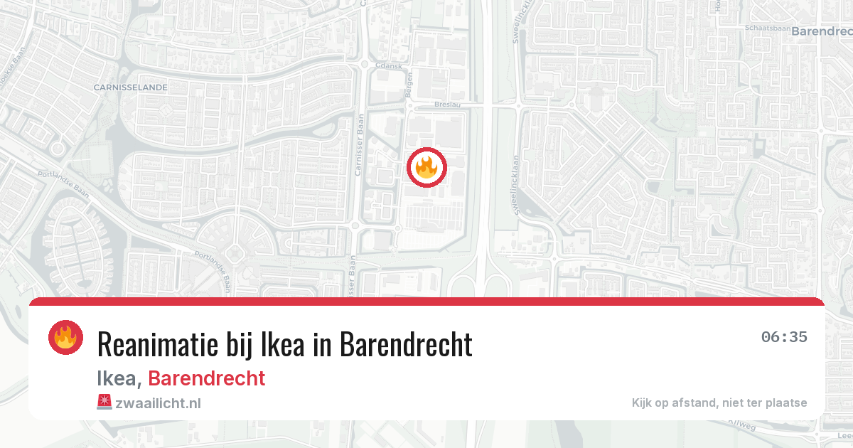 Reanimatie bij Ikea in Barendrecht — 29 jun 2026