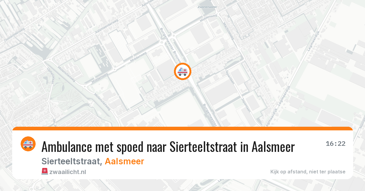 Ambulance met spoed naar Sierteeltstraat in Aalsmeer — 19 feb 2026