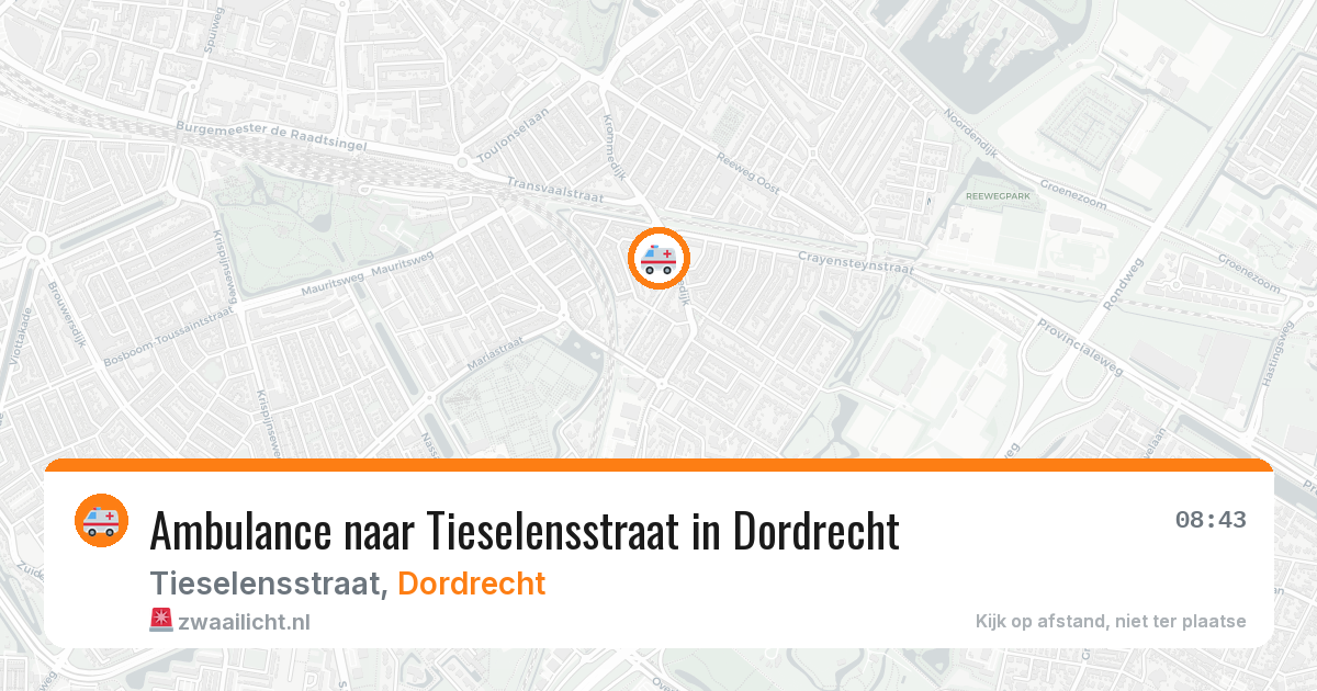 Ambulance naar Tieselensstraat in Dordrecht — 12 jul 2026