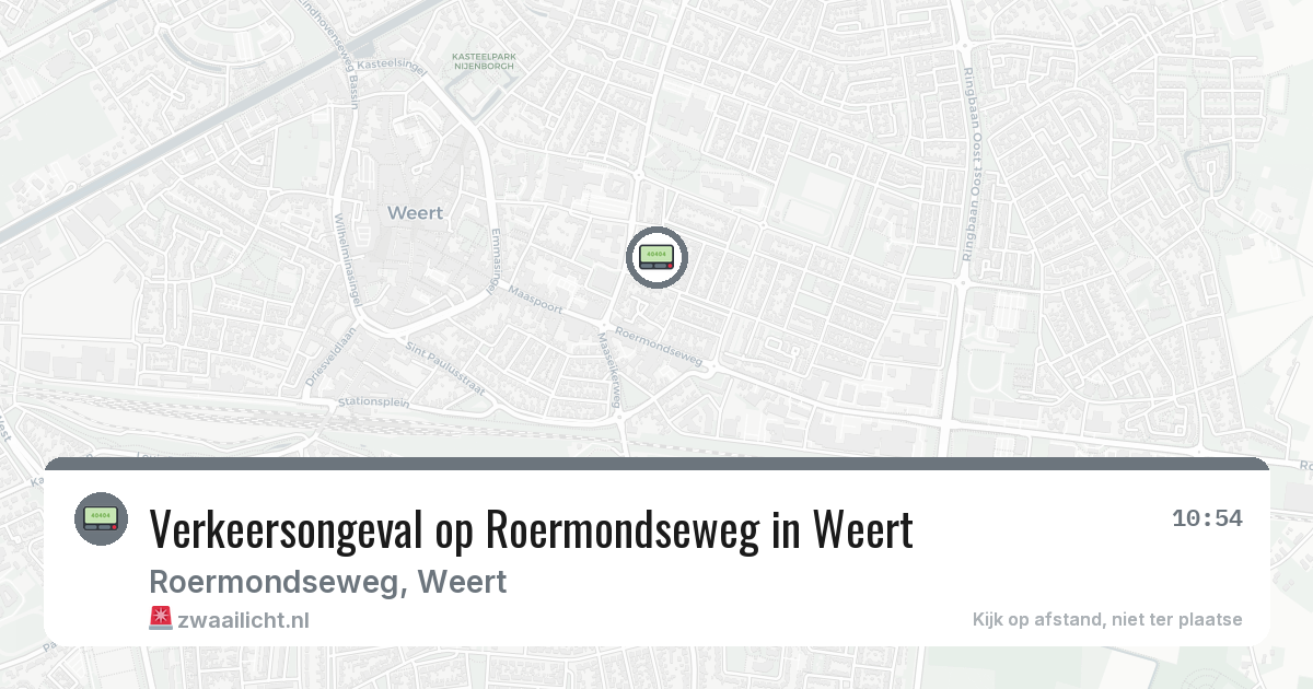 Verkeersongeval op Roermondseweg in Weert — 10 jun 2026