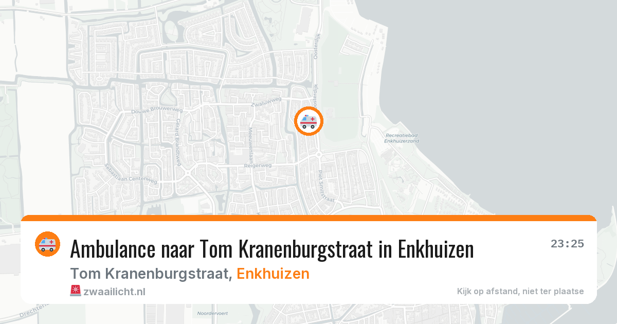 Ambulance naar Tom Kranenburgstraat in Enkhuizen — 25 mei 2026