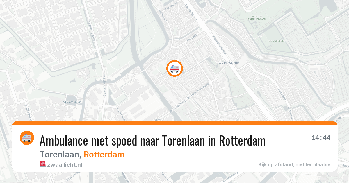 Ambulance met spoed naar Torenlaan in Rotterdam — 20 mei 2026