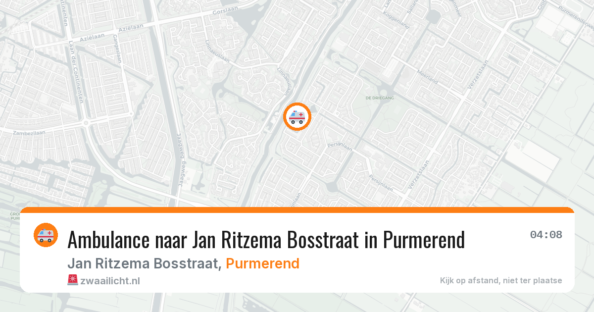 Ambulance naar Jan Ritzema Bosstraat in Purmerend — 24 mrt 2026