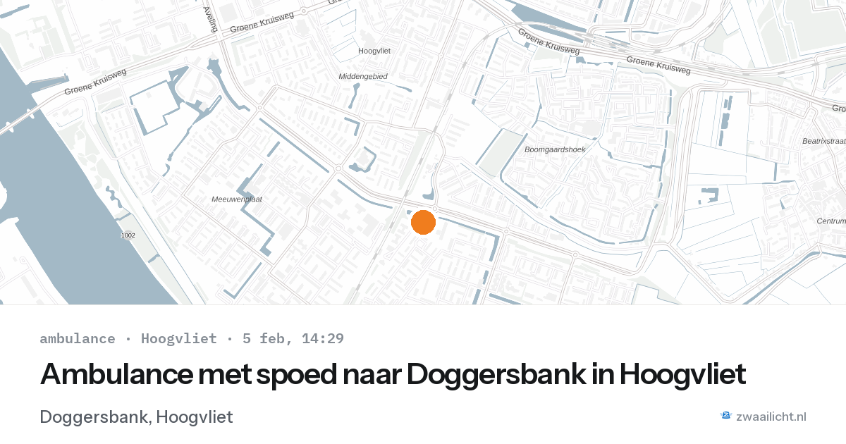 Ambulance met spoed naar Doggersbank in Hoogvliet — 5 feb 2026