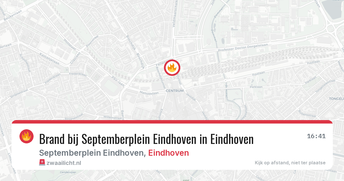 Brand bij Septemberplein Eindhoven in Eindhoven — 23 jun 2026