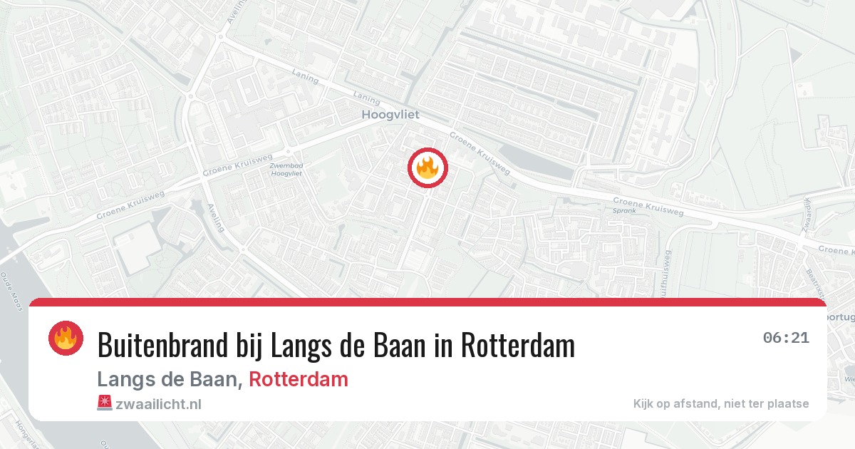 Buitenbrand bij Langs de Baan in Rotterdam — 9 jul 2026