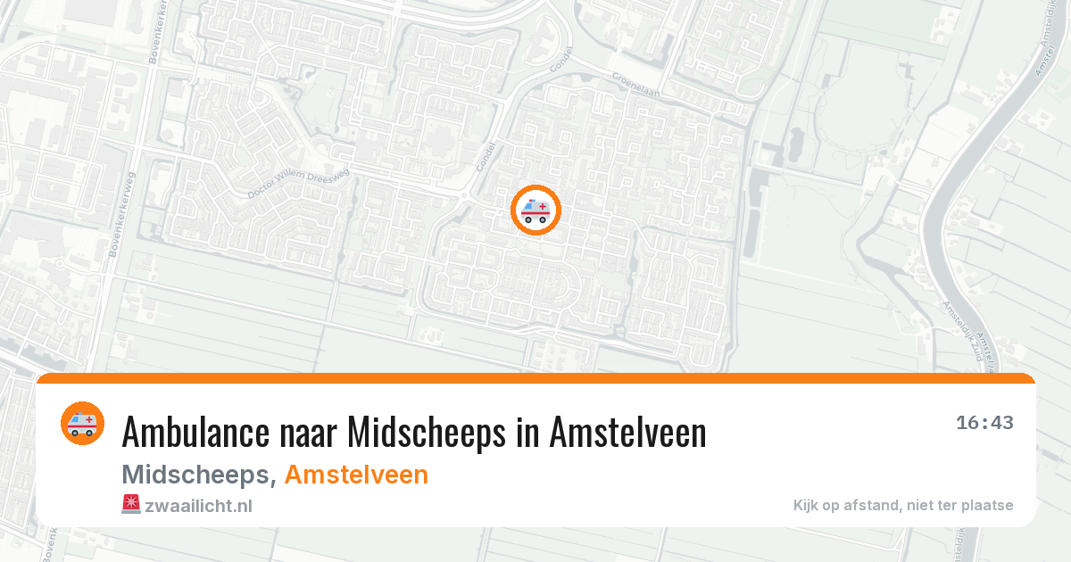 Ambulance naar Midscheeps in Amstelveen — 2 aug 2026