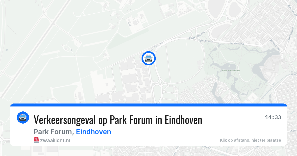 Verkeersongeval op Park Forum in Eindhoven — 18 jan 2026