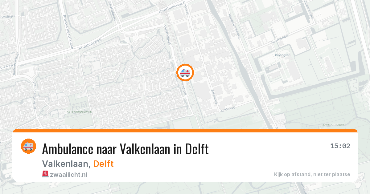 Ambulance naar Valkenlaan in Delft — 7 jun 2026