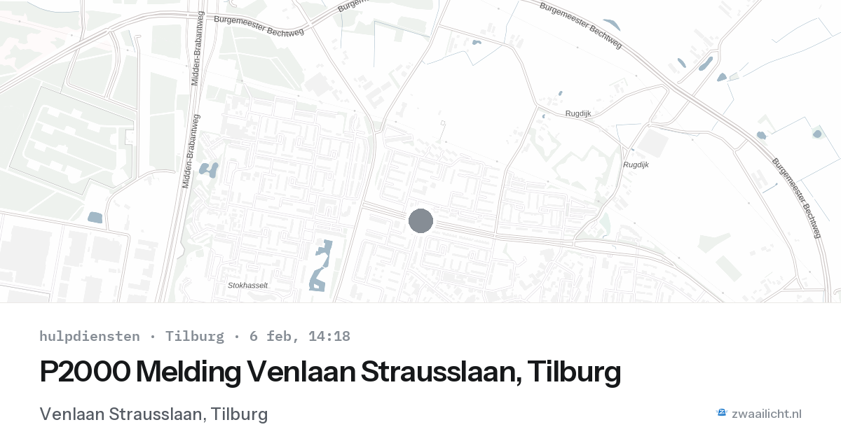 P2000 Melding Venlaan Strausslaan, Tilburg — 6 feb 2026