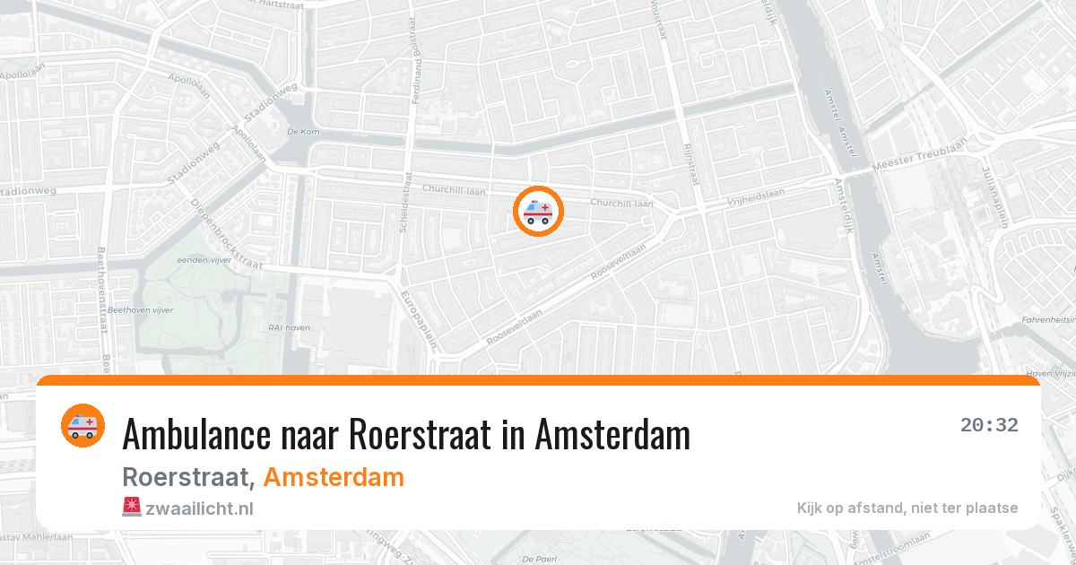 Ambulance naar Roerstraat in Amsterdam — 5 aug 2026
