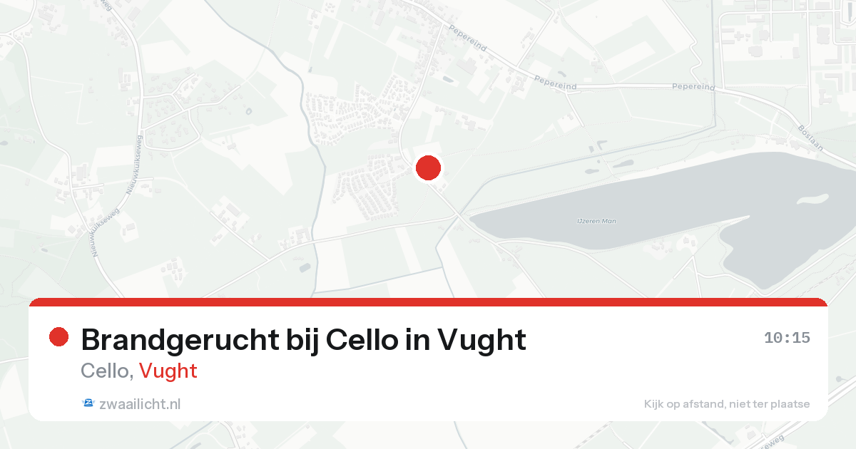 Brandgerucht bij Cello in Vught — 4 jun 2026