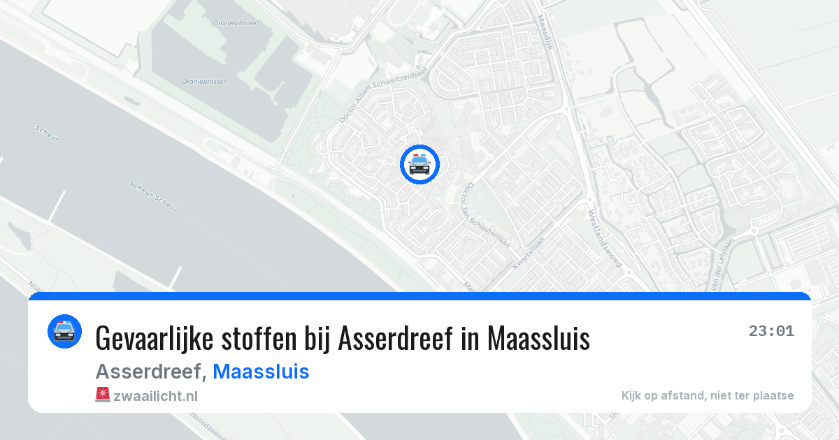 Gevaarlijke stoffen bij Asserdreef in Maassluis — 23 mrt 2026