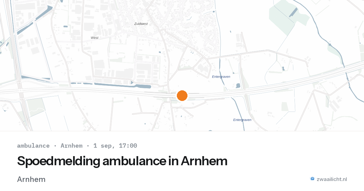 Spoedmelding ambulance in Arnhem — 1 sep 2026