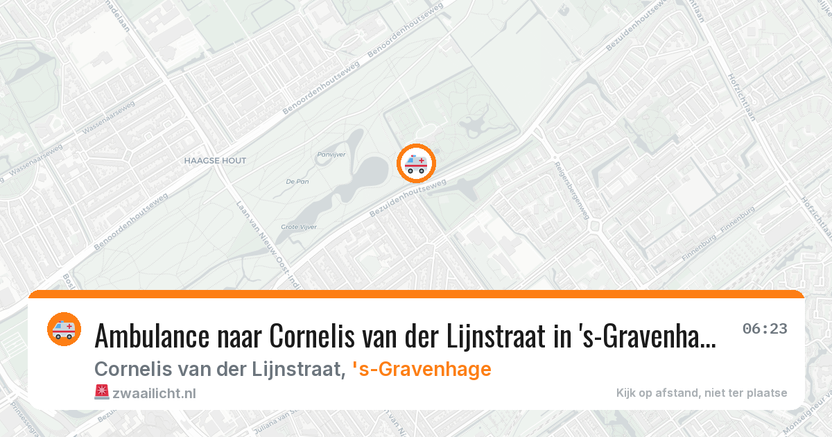 Ambulance naar Cornelis van der Lijnstraat in 's-Gravenhage — 15 jul 2026