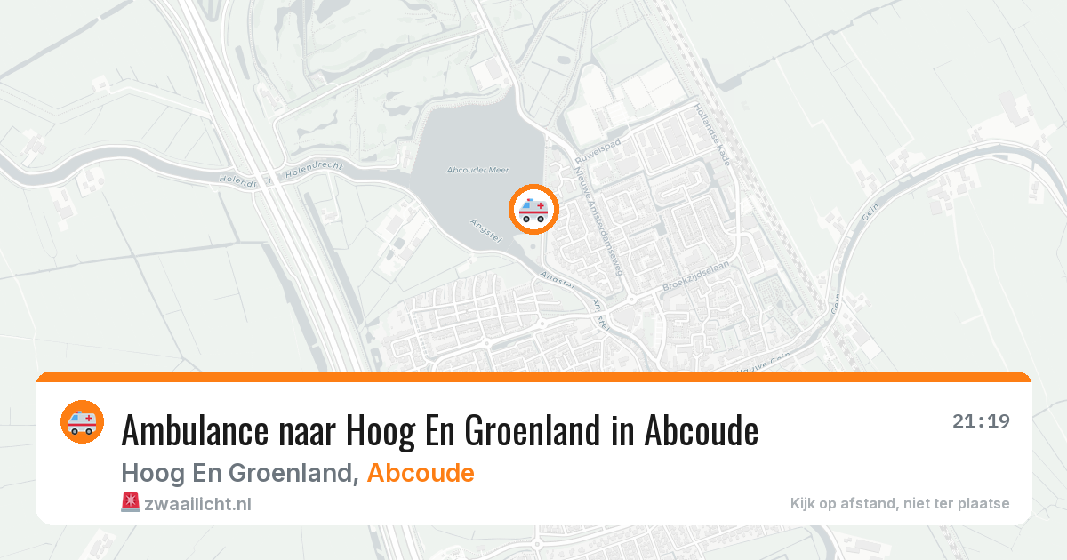 Ambulance naar Hoog En Groenland in Abcoude — 29 jul 2026