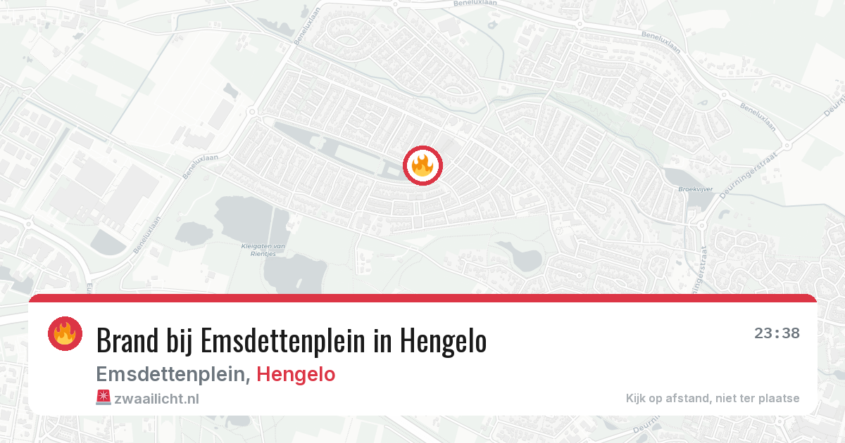 Brand bij Emsdettenplein in Hengelo — 19 jun 2026
