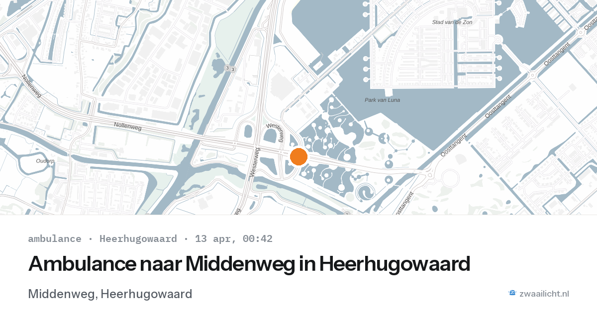 Ambulance naar Middenweg in Heerhugowaard — 12 apr 2026