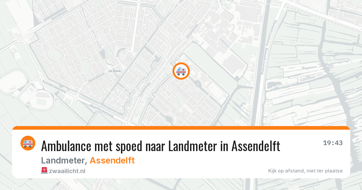 Ambulance met spoed naar Landmeter in Assendelft — 29 apr 2026