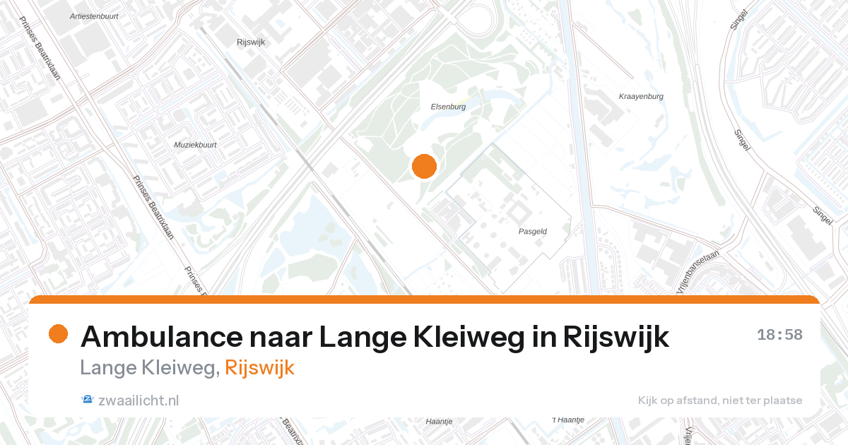 Ambulance naar Lange Kleiweg in Rijswijk — 28 aug 2026