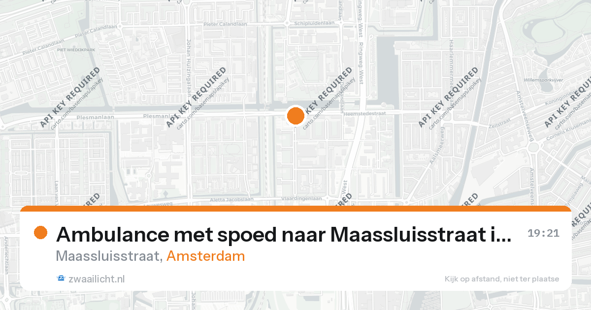 Ambulance met spoed naar Maassluisstraat in Amsterdam — 26 aug 2026