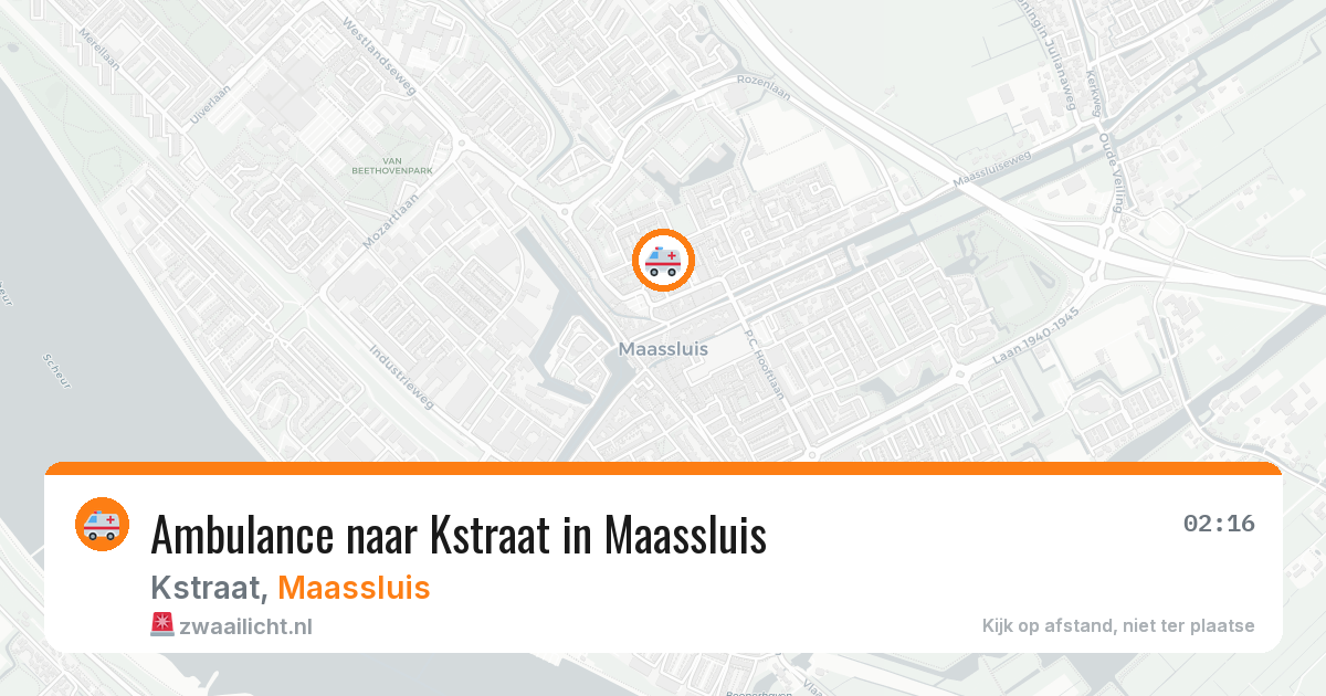 Ambulance naar Kstraat in Maassluis — 13 apr 2026