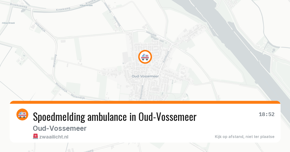 Spoedmelding ambulance in Oud-Vossemeer — 27 mei 2026