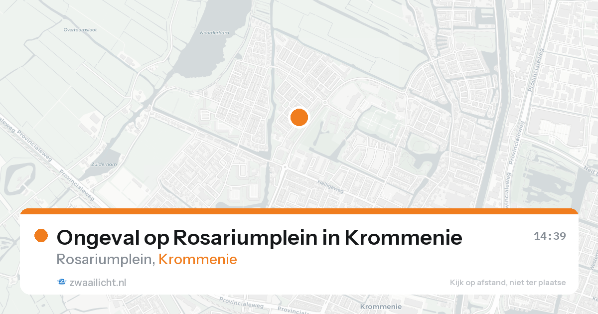 Ongeval op Rosariumplein in Krommenie — 17 aug 2026