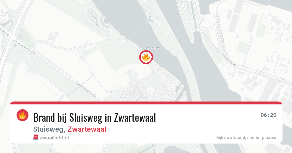 Brand bij Sluisweg in Zwartewaal — 27 jun 2026