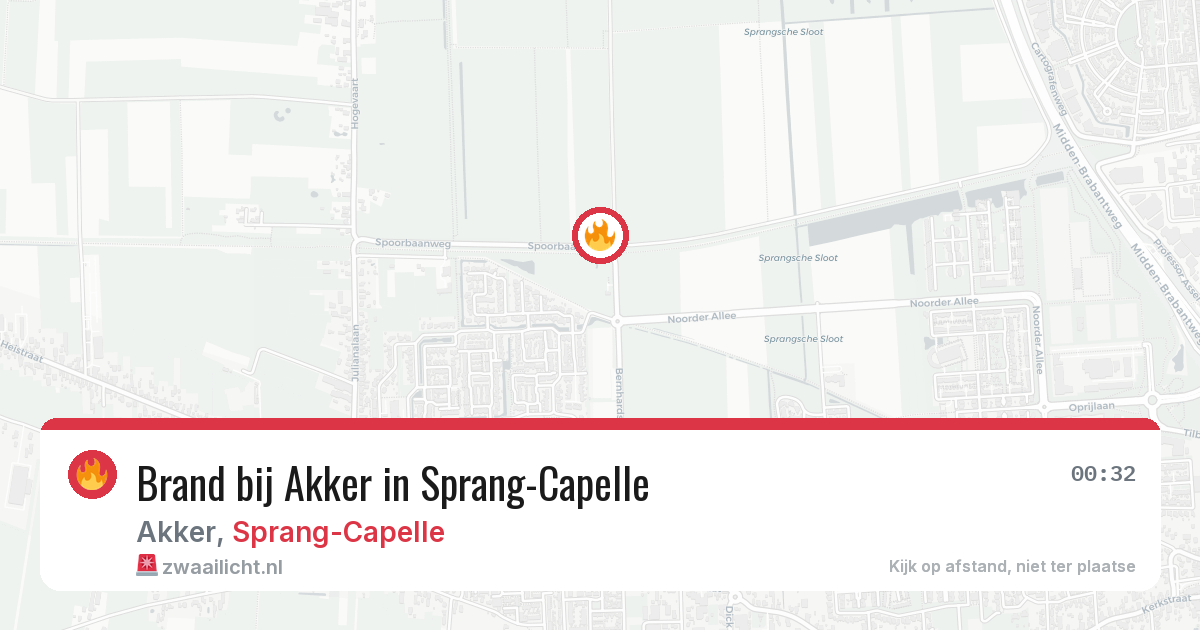 Brand bij Akker in Sprang-Capelle — 31 jul 2026