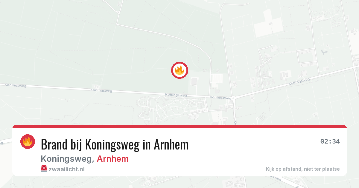 Brand bij Koningsweg in Arnhem — 15 aug 2026
