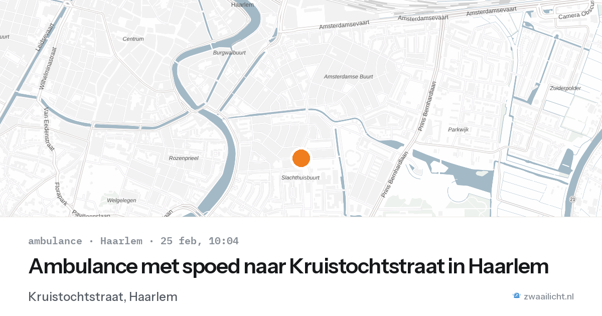 Ambulance met spoed naar Kruistochtstraat in Haarlem — 25 feb 2026