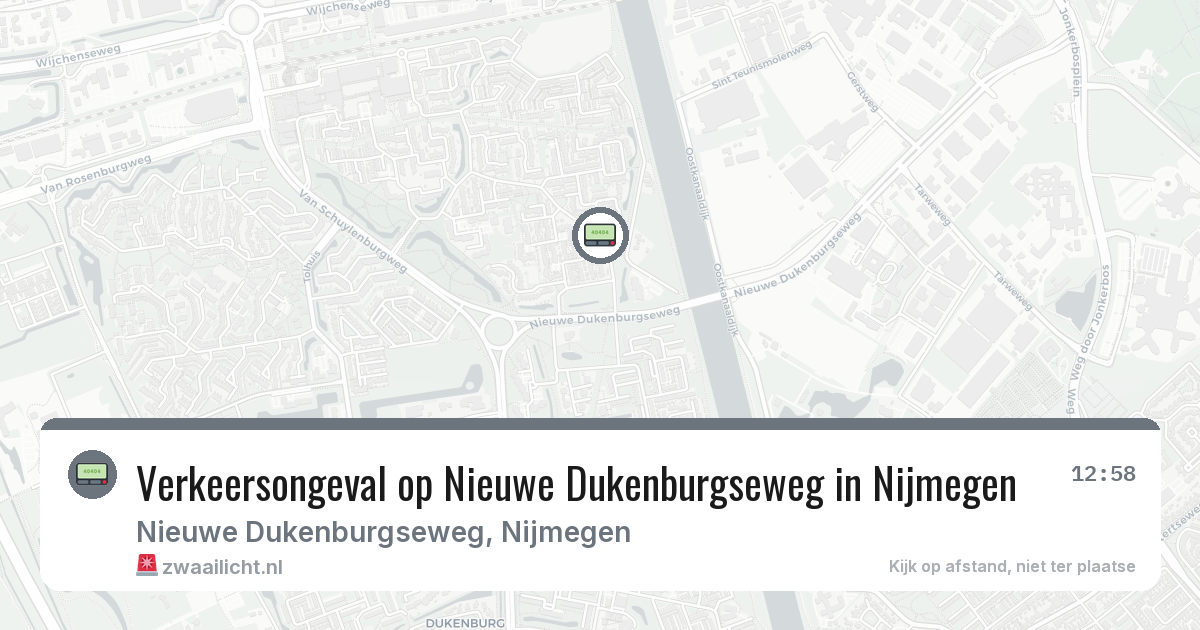 Verkeersongeval op Nieuwe Dukenburgseweg in Nijmegen — 7 aug 2026