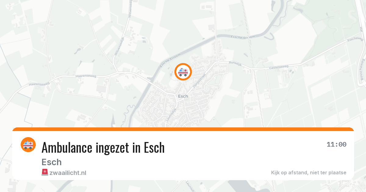 Ambulance ingezet in Esch — 11 jun 2026
