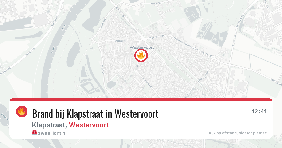 Brand bij Klapstraat in Westervoort — 27 jun 2026