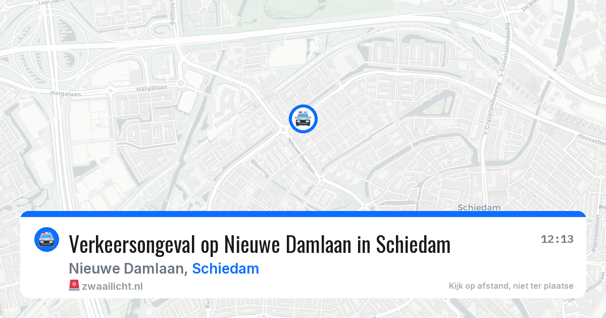 Verkeersongeval op Nieuwe Damlaan in Schiedam — 7 apr 2026