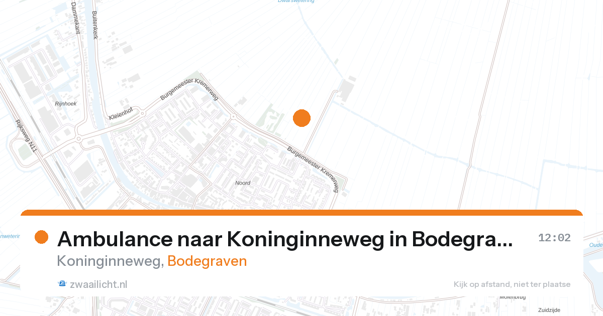 Ambulance naar Koninginneweg in Bodegraven — 3 jun 2026
