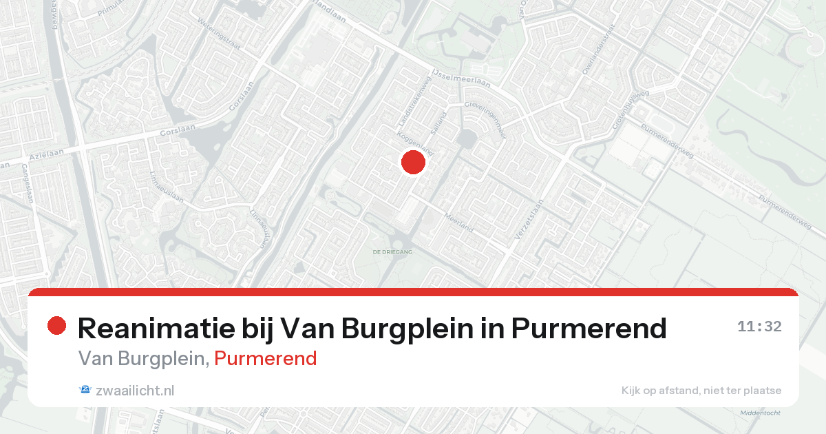 Reanimatie bij Van Burgplein in Purmerend — 19 jun 2026