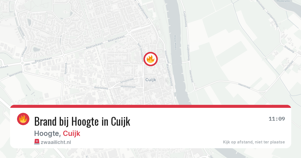 Brand bij Hoogte in Cuijk — 21 mei 2026