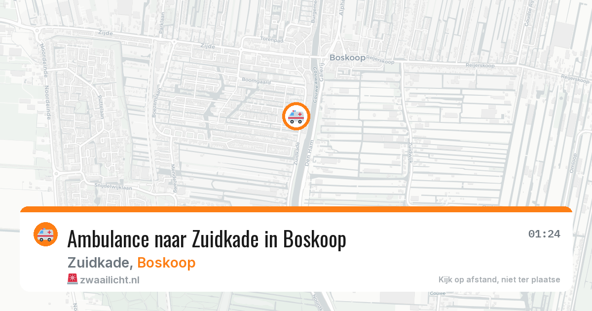 Ambulance naar Zuidkade in Boskoop — 5 jun 2026