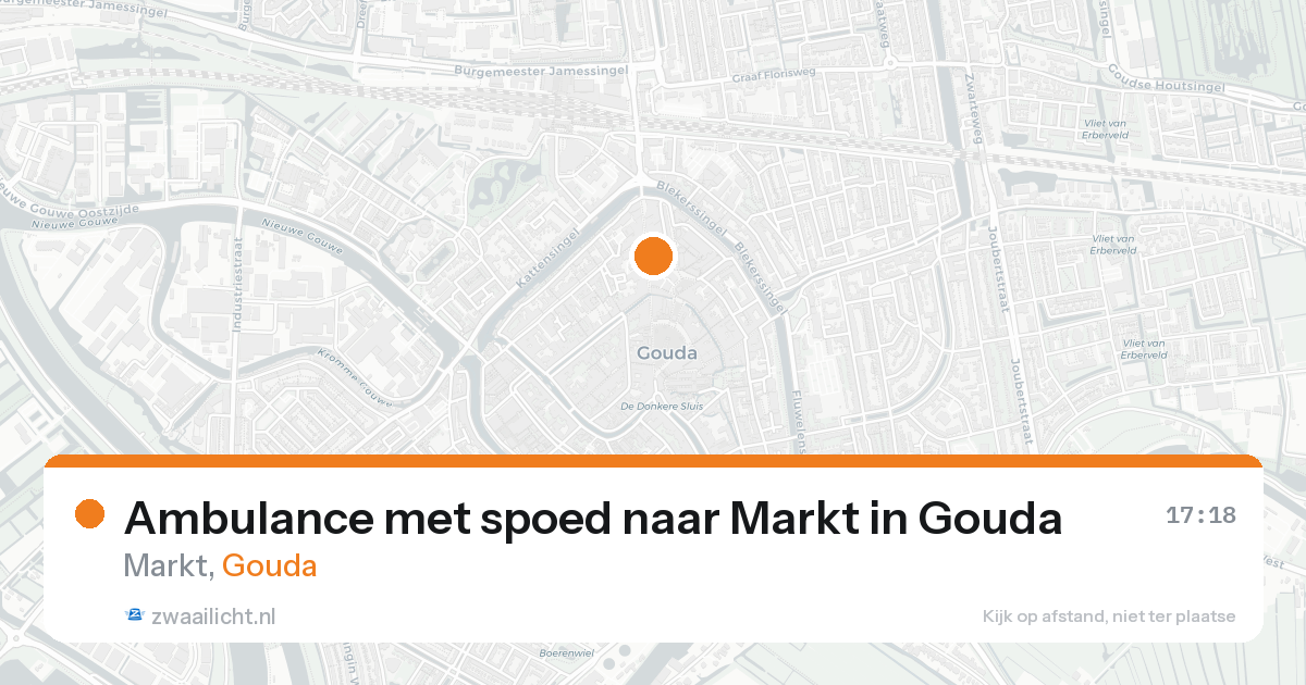 Ambulance met spoed naar Markt in Gouda — 16 aug 2026