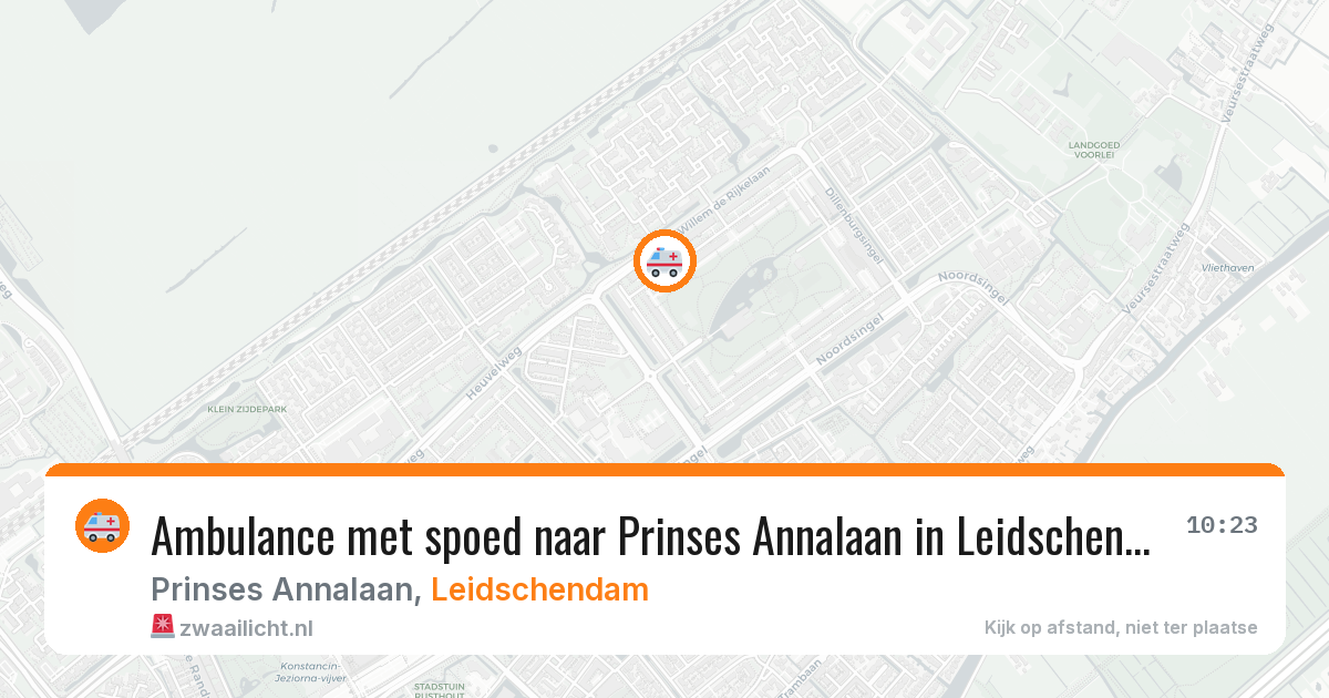 Ambulance met spoed naar Prinses Annalaan in Leidschendam — 17 mrt 2026