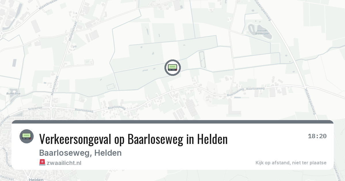 Verkeersongeval op Baarloseweg in Helden — 21 apr 2026