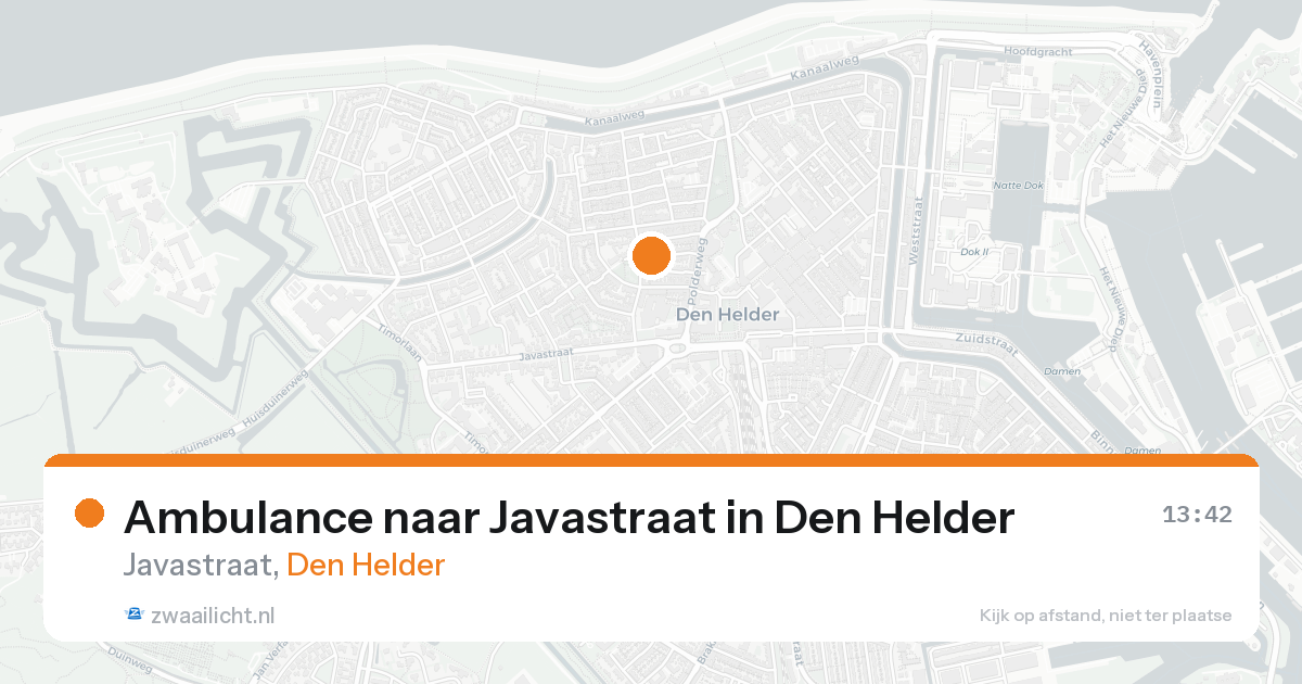 Ambulance naar Javastraat in Den Helder — 8 jun 2026