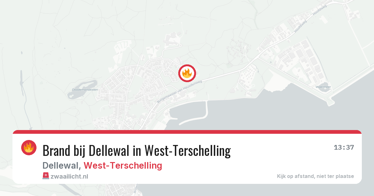 Brand bij Dellewal in West-Terschelling — 23 jun 2026