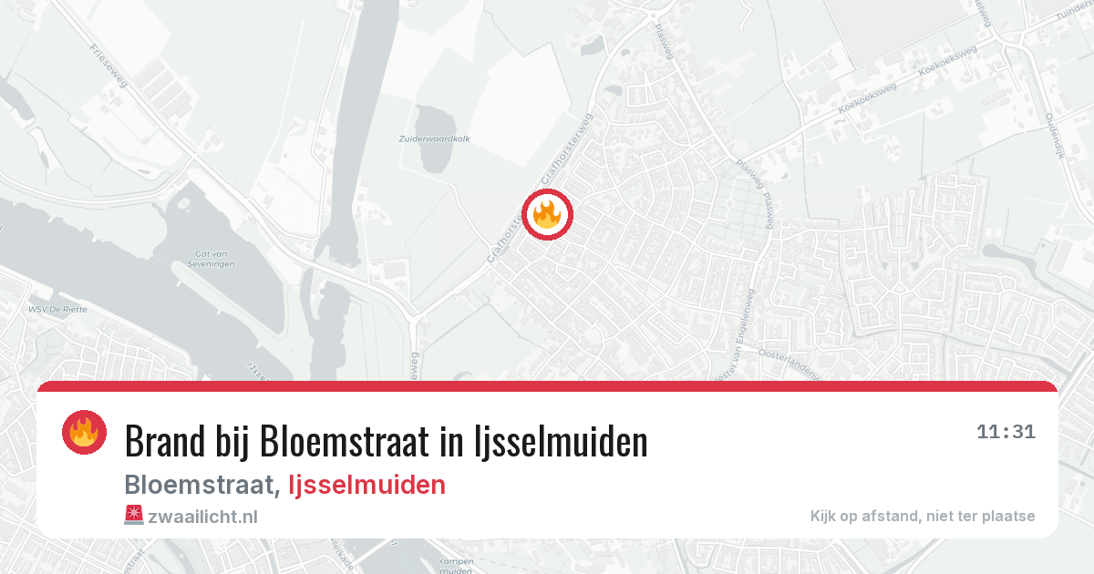 Brand bij Bloemstraat in Ijsselmuiden — 7 mei 2026
