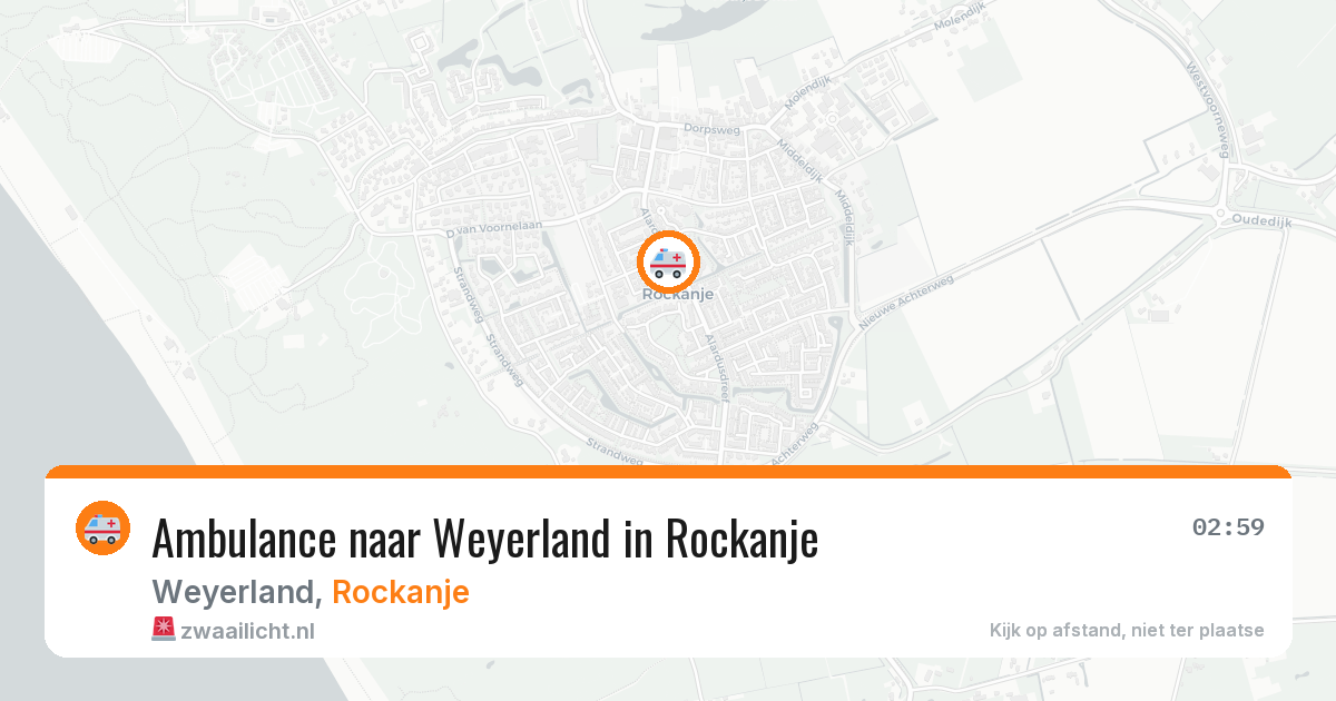 Ambulance naar Weyerland in Rockanje — 25 mrt 2026