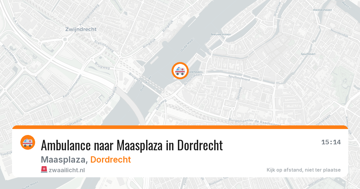 Ambulance naar Maasplaza in Dordrecht — 13 jul 2026
