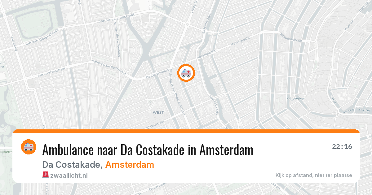 Ambulance naar Da Costakade in Amsterdam — 12 jun 2026