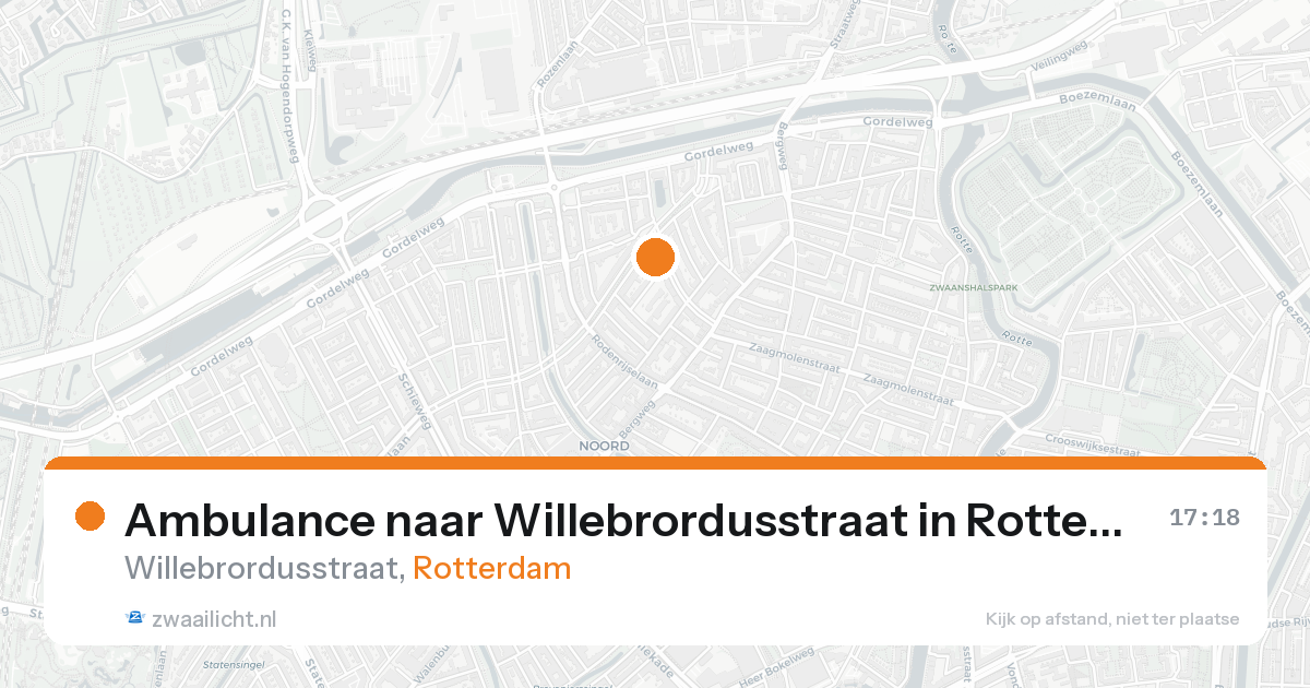 Ambulance naar Willebrordusstraat in Rotterdam — 15 aug 2026